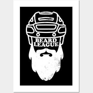Beard League - Playoff Hockey (white version) Posters and Art